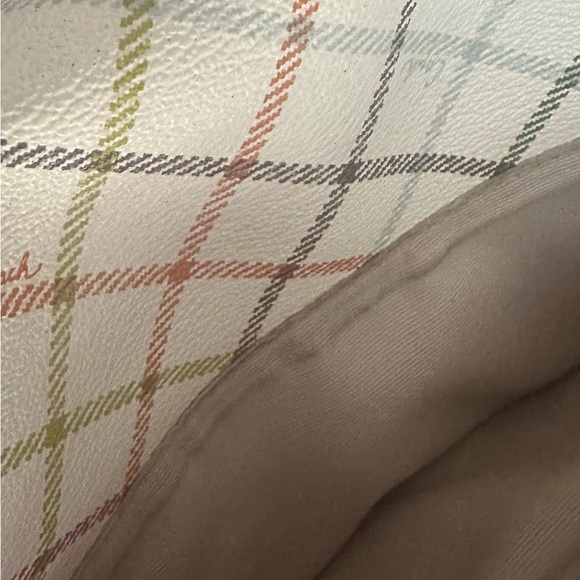 EUC 🤎 Coach Peyton Tattersall Field White Multicolor Plaid Crossbody Bag! - Picture 6 of 8